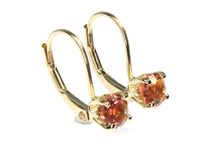 Round Oregon Sunstone Earrings