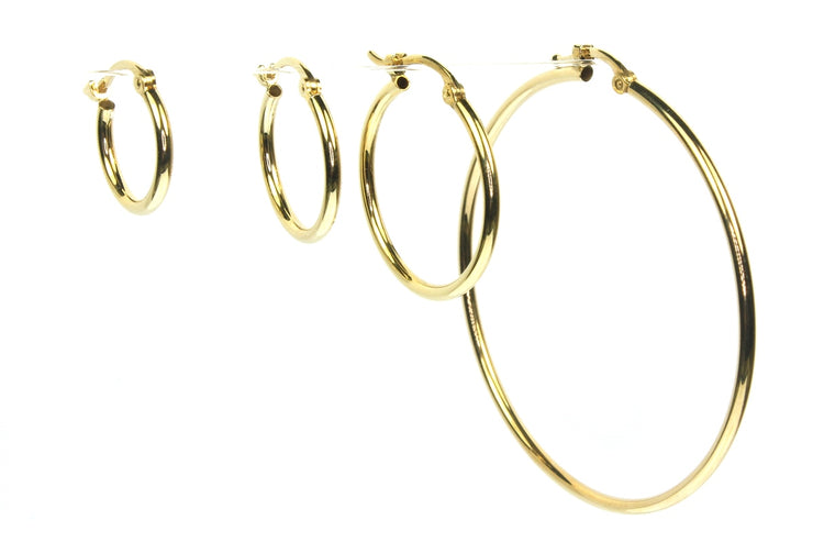 Classic Round Thin Hoops