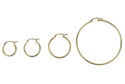 Classic Round Thin Hoops