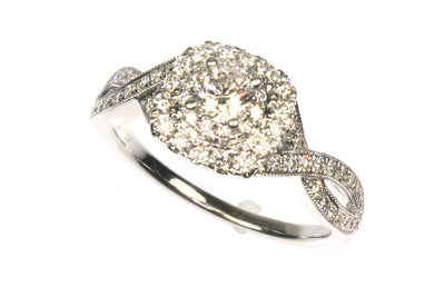 .61ctw Diamond Halo Style Ring