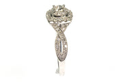.61ctw Diamond Halo Style Ring