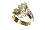 1.75ctw Diamond Marquis and Round Ring