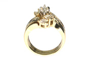 1.75ctw Diamond Marquis and Round Ring