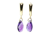 Briolette Amethyst Drop Earrings