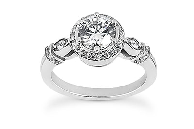 .20ctw Vintage Styled Halo Engagement Ring Setting