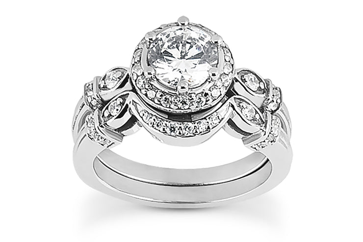 .20ctw Vintage Styled Halo Engagement Ring Setting