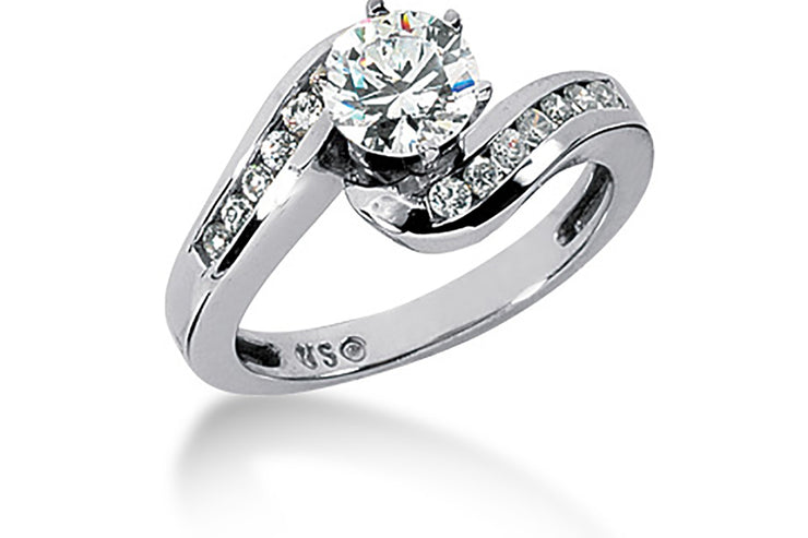 .28ctw Diamond Channel Bypass Engagement Ring Setting