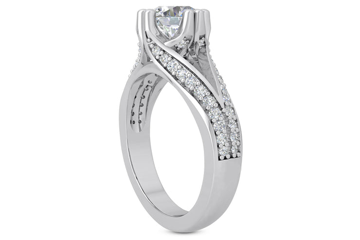 .38ctw Split Band Cathedral Ring Setting