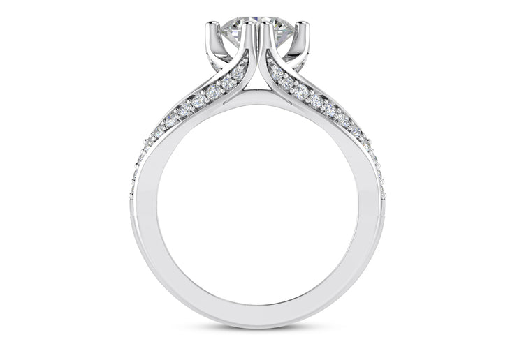 .38ctw Split Band Cathedral Ring Setting