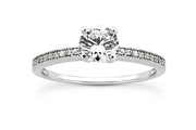 .09ctw Diamond Milgrain Engagement Ring Setting