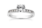 .15ctw Diamond Milgrained Engagement Ring Setting