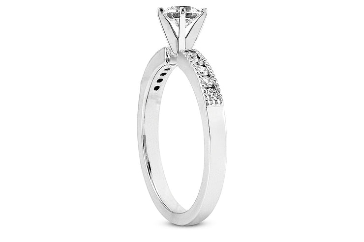 .15ctw Diamond Milgrained Engagement Ring Setting