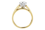 Wide Cathederal Channel Diamond Ring Setting