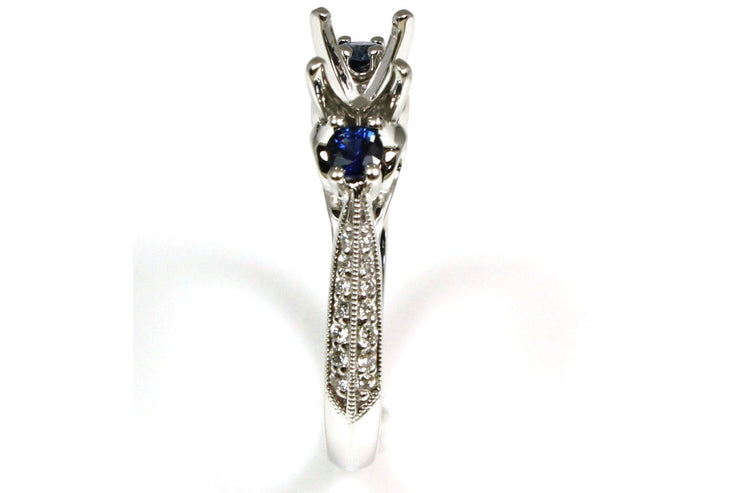Sapphire and Diamond Bridal Ring Setting