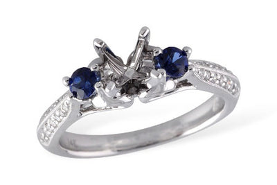 Sapphire and Diamond Bridal Ring Setting