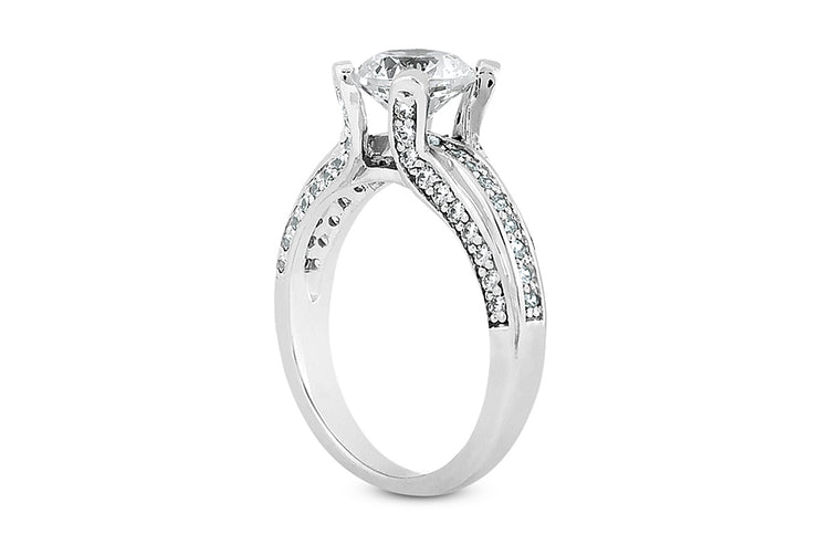 .60ctw Diamond Three Sided Engagement Ring Setting
