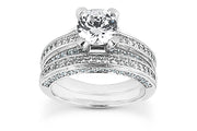 .60ctw Diamond Three Sided Engagement Ring Setting