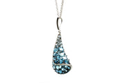 Blue Topaz and Diamond Sail Necklace