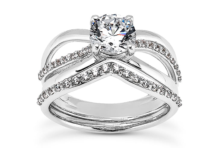 .10ctw Diamond Split Engagement Ring Setting