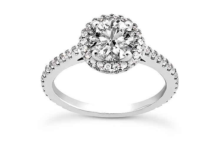 .51ctw Diamond Halo Engagement Ring Setting