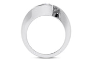 Half Bezel Diamond Solitaire Ring Setting