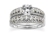 .37ctw Diamond Three Row Engagement Ring Setting