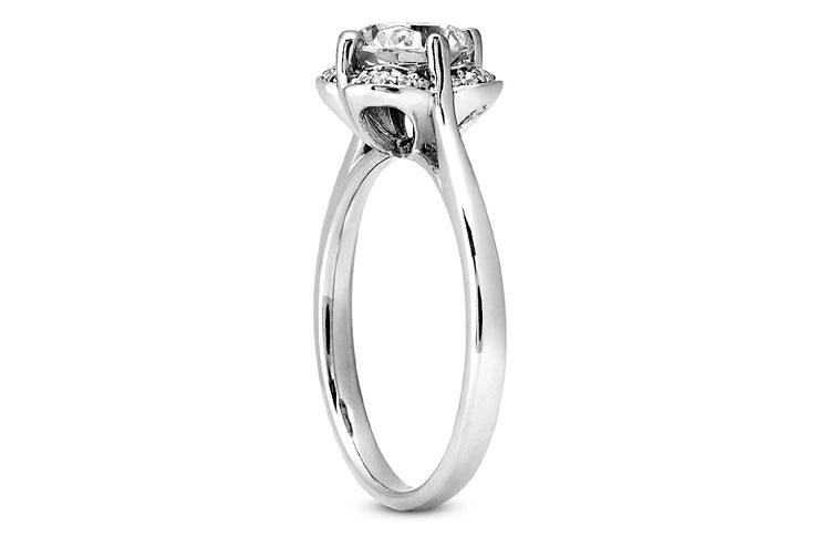 Petal Halo Engagement Ring Setting