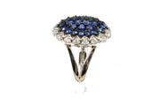 Blueberry Burst Sapphire and Diamond Ring