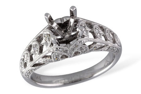 Diamond Filigree Bridal Ring Setting