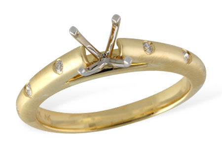 Contemporary Flush Set Diamond Ring Mounting