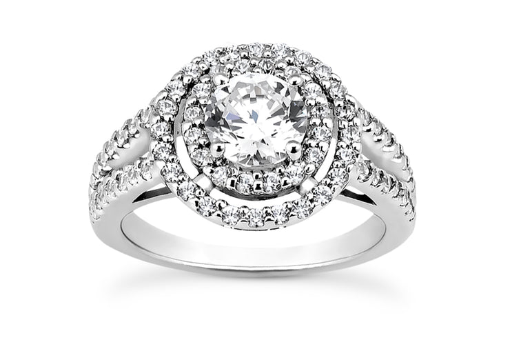 Double Halo Diamond Ring Setting