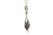 Blue Sapphire and Diamond Statement Necklace