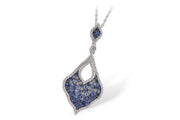 Blue Sapphire and Diamond Statement Necklace