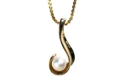 Akoya Pearl Swirl Necklace