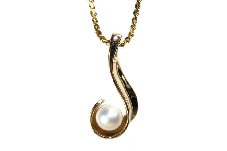 Akoya Pearl Swirl Necklace