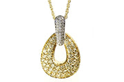 1.36ctw Yellow and White Diamond Dazzle Necklace