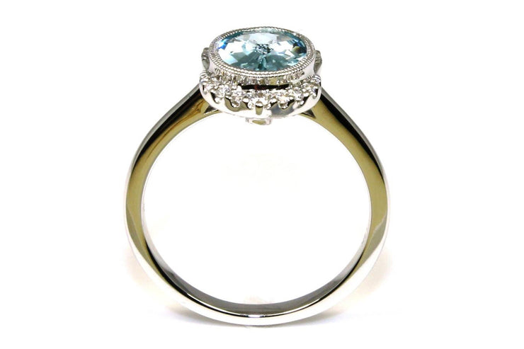 Aquamarine and Diamond Bliss Ring