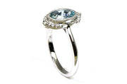 Aquamarine and Diamond Bliss Ring
