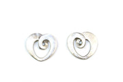 Swirly Heart Stud Earring