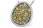 2.46ctw Natural Colored Diamond Boulder Necklace