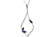 Teardrop Blue Sapphire Necklace