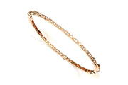 Diamond Rectangle Link Bangle Bracelet