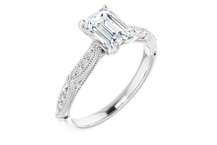 "Diane" Milgrain Detail Diamond Ring Setting