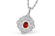 Elegant Ruby and Diamond Necklace