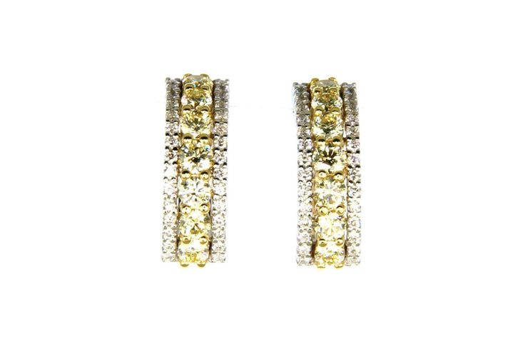 Yellow Fire Diamond Earrings