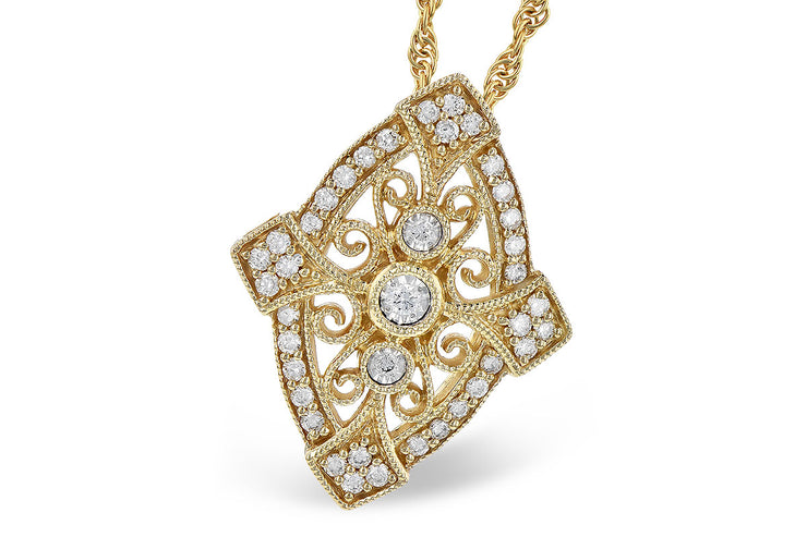 Diamond .20ctw Vintage Inspired Necklace