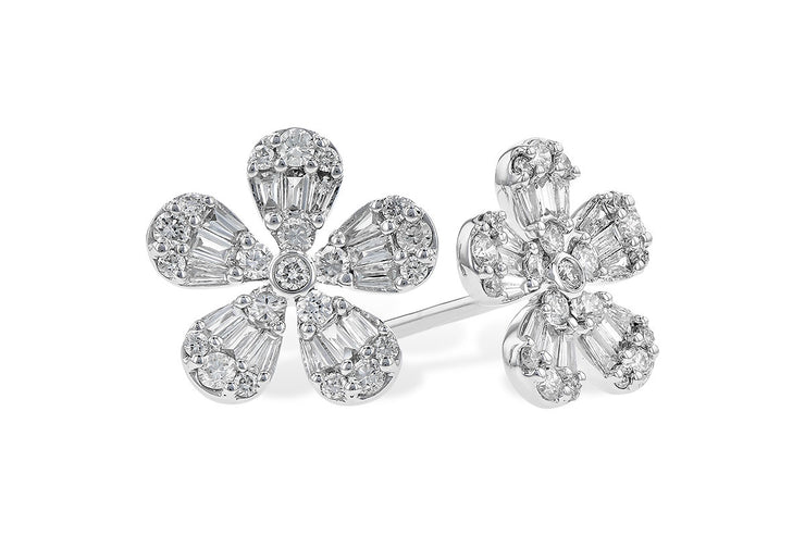 Diamond Flower Burst Earrings