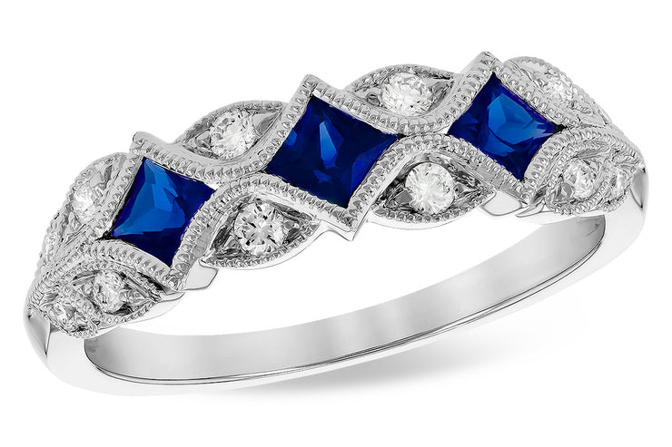 Blue Sapphire Detailed Band