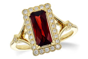 Fancy Garnet and Diamond Ring
