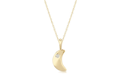 Petite Diamond Moon Necklace